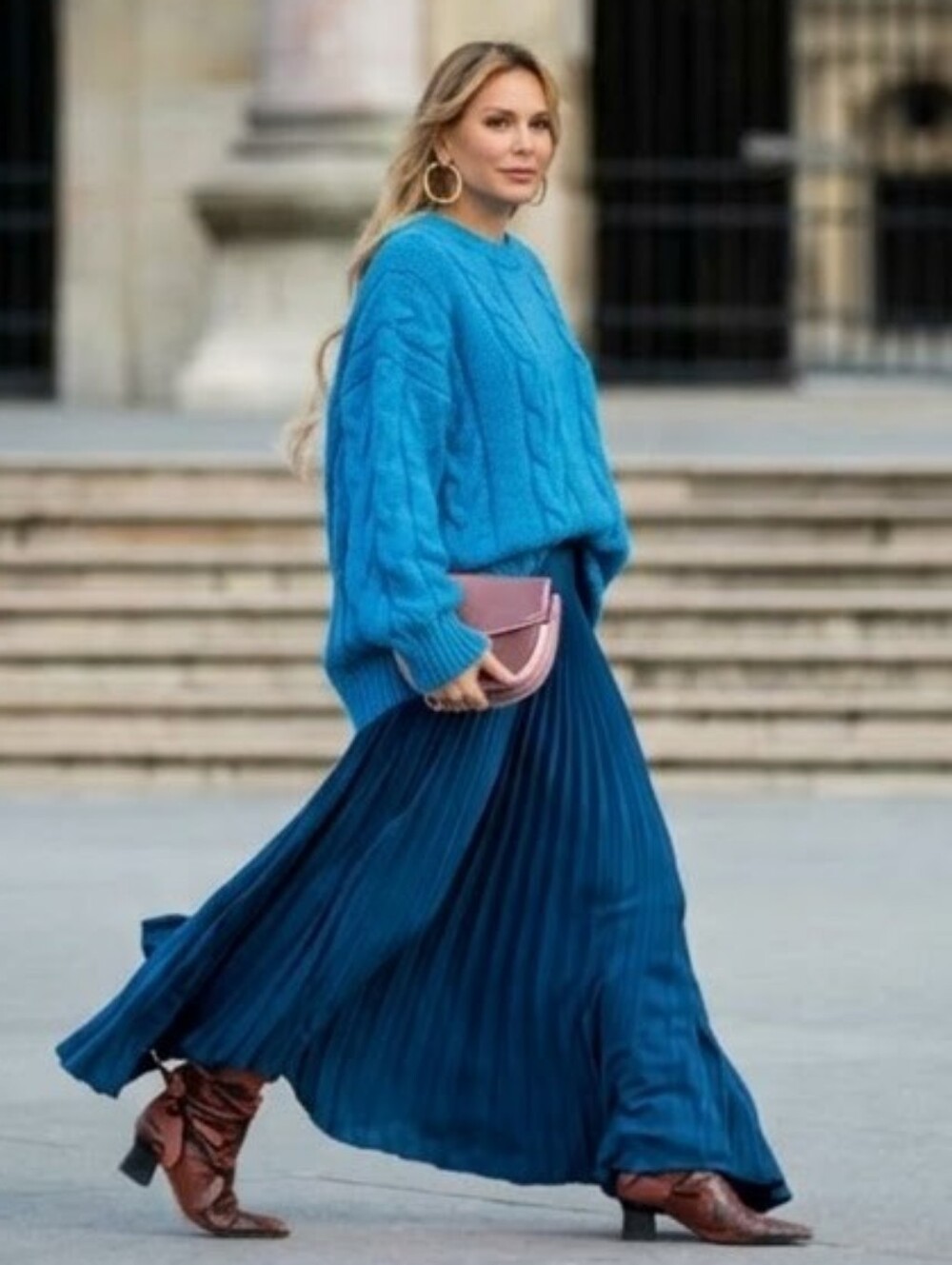 Cable Knit Fisherman Oversized Sweater M